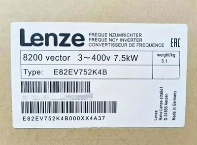 E82EV752K4B NEW LENZE E82EV752_4B Inverter 8200 Vector 7.5kW E82EV752-4B