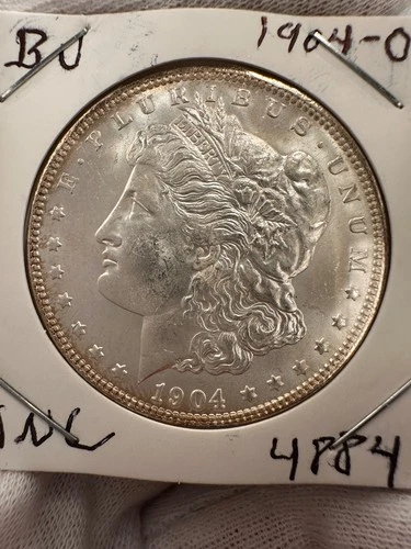 1904 O BU UNCIRCULATED MORGAN SILVER DOLLAR AUTHENTIC U.S.MINT 4884