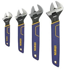 Irwin Vise-Grip Adjustable Wrench Set, Sae/mm, 4 Piece