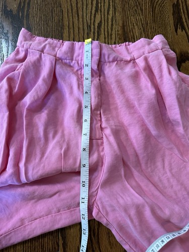 Zara Girl's Size 13-14 High Waist Wide Leg Pants Hot Pink Bright Pink Trousers - Picture 8 of 11
