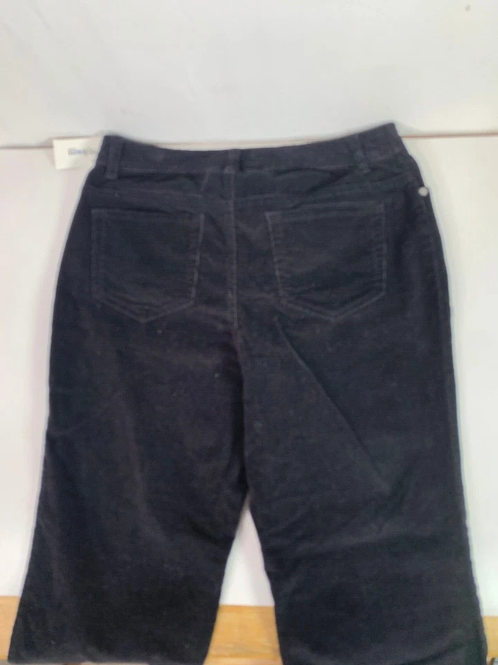 Pantalones de pana Style & Co elásticos corte bota negro ónix para mujer 8 pequeños (30x29) Foto 4 de 4