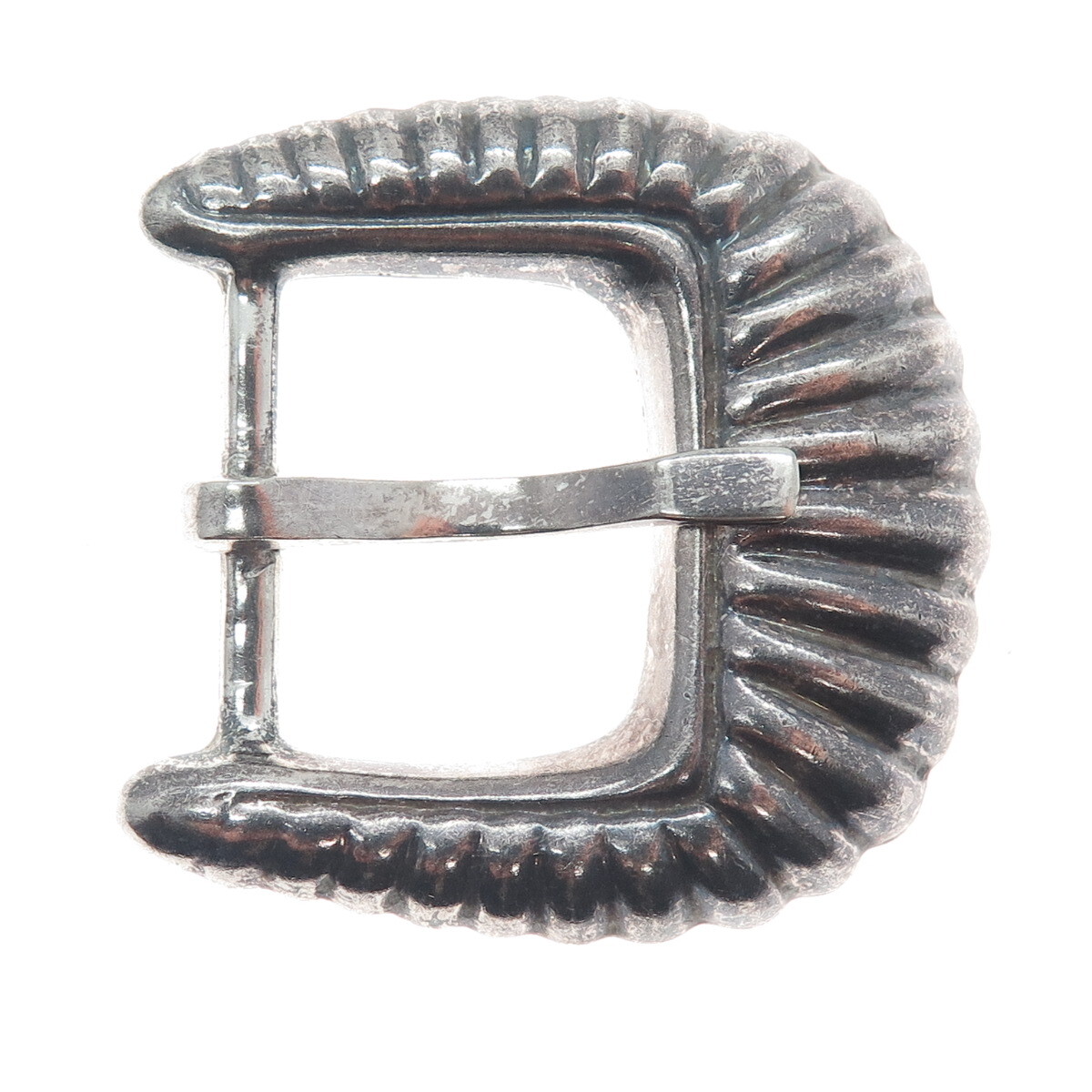925 Sterling Silver Vintage Mexico Ribbed Oxidized Belt Buckle | eBay
