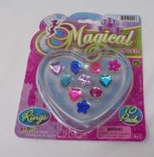 Ja-Ru Inc Magical Treasures 10 Pack Of Rings 4+ #2424 New In Box