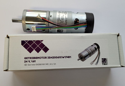 TRU COMPONENTS IG420061XW174R1 102RPM 1:61 24V DC Transmission Motor - NEW/ORIGINAL BOX