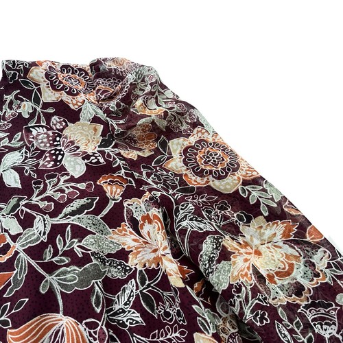 BB Dakota Steve Madden Womens Sz Medium Port Maroon Floral Fancy That Mini Dress - Picture 6 of 19