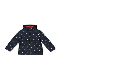   Steiff winter jacket/anorak, dark blue polka dot size 110