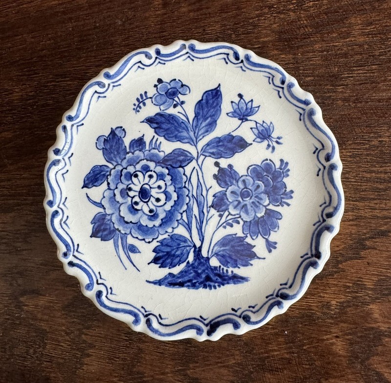 Royal Delft de Porceleyne Fles 1959  Small Wall Plate 4.5”  Vintage