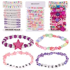 12 / 8 Kids Party Bag Fillers Pink Bracelets Gifts Girl Favour Princess Mermaid
