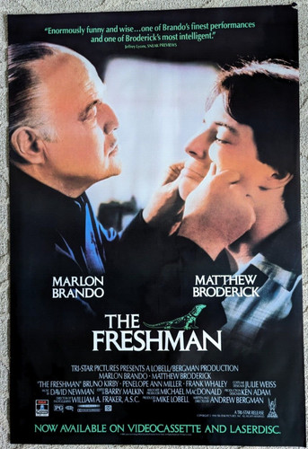 The Freshman 1990 Home Video Movie Poster 27X40 Rolled 1 Sheet Marlon Brando