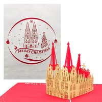 "Pop Up Karte \"KöLner Dom - Weihnachten\" 3D Weihnachtskarte, Einladungskarte KöLn"