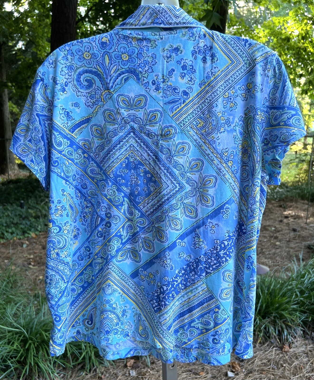 LRL Ralph Lauren Black Label Sz M Paisley Women’s Script Logo Pajama Shorts Set thumbnail 6