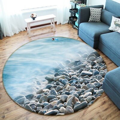 3D White Pebbles ZHUA3132 Game Non Slip Rug Mat Photo Carpet Zoe | eBay ...