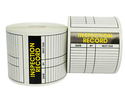 3.5''X5'' Inspection Record Labels Next Service Due Date Adhesive stickers 300 P/R