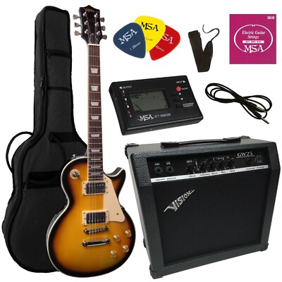 E-GITARRE LSC1 SUNBURST - 45 WATT SET (GW25) - TASCHE, BAND, STIMMGERÄT (ET68BK)