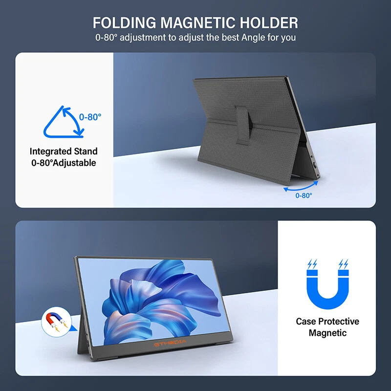 Portable Monitor 14 inch FHD 1080p USB C HDMI Gaming Extend Display with Speaker - Image 2 of 4