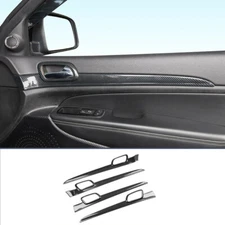 For Jeep Grand Cherokee 2011-19 Carbon Fiber Inner Door Handle Bezel Cover Trim