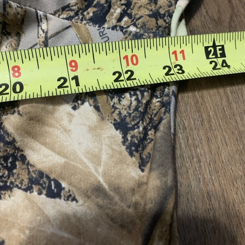WFS Burly Camo Element Gear Shirt 1/4 Zip Long Sleeve Brown Oak Leaf Tan - Picture 5 of 8