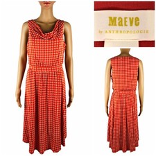 ANTHROPOLOGIE Maeve Women Small Dress Floral Brianne Draped Cowl Neck Rayon EUC