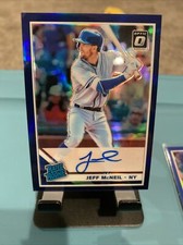 2019 JEFF McNEIL Auto RC Donruss Optic Rated Rookie  Mets Light Blue 14/35