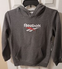 Reebok Heather Grey Pullover Hoodie Size Small 8 NEW Sweater Sweatshirt NEW Gray