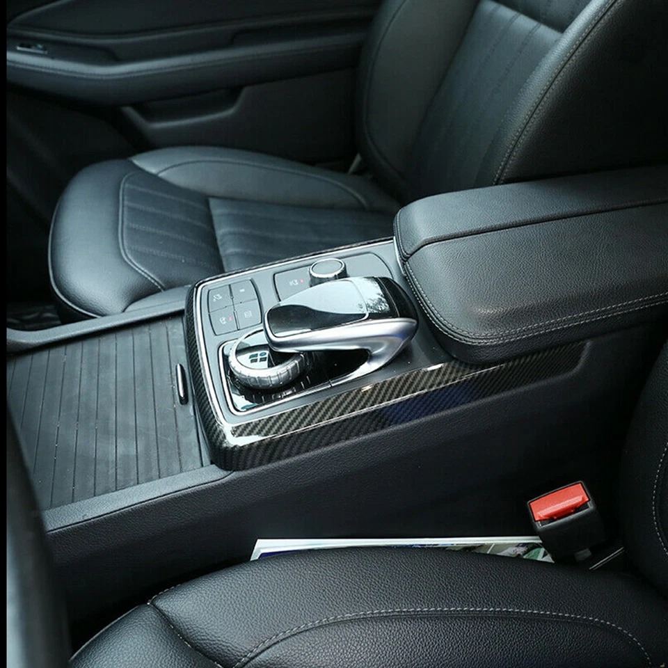 Ajuste de modo de consola de control de fibra de carbono para Benz GLE GLS ML GL Clase W166 2013-19 Foto 2 de 4