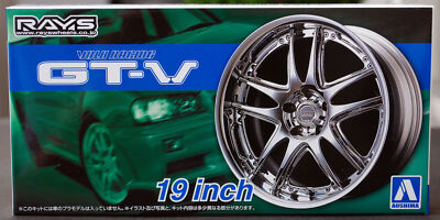 Aoshima 054628 Volk Racing GT-V 19 Zoll Felgen+ Reifen JDM 1:24 # 71