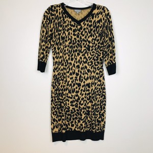 cheetah print sweater dress