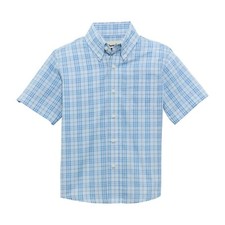 Boy's Wrangler Riata Short Sleeve Button Shirt Blue - 112365826