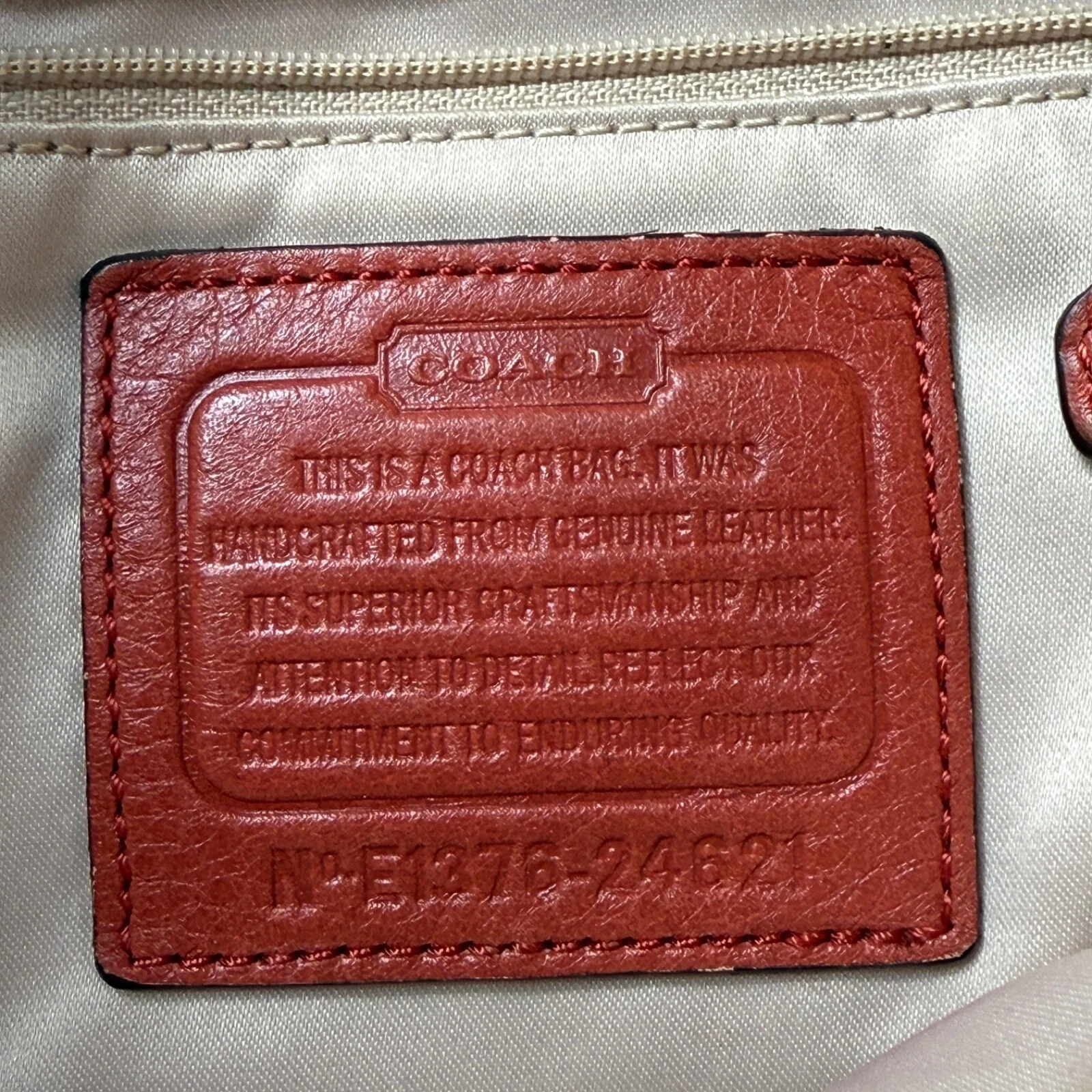 BORSA A TRACOLLA COACH 24621 MADISON PELLE PHOEBE BORSETTA VERMILLION ARANCIONE