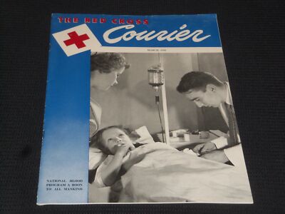 1948 MARCH THE RED CROSS COURIER MAGAZINE NICE FRONT COVER & ADS - L 21163