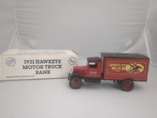 Ertl 1931 Hawkeye Anheuser Busch Budweiser delivery truck coin bank