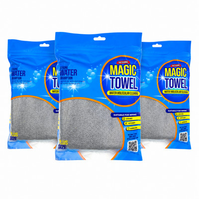 Magic Towel 3-Pack PVA Microfiber Cloth 12x24 Ultra Absorbent Lint Free Multiuso