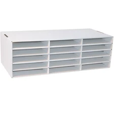 Classroom Keepers 15-Compartment File & Paper Sorter White