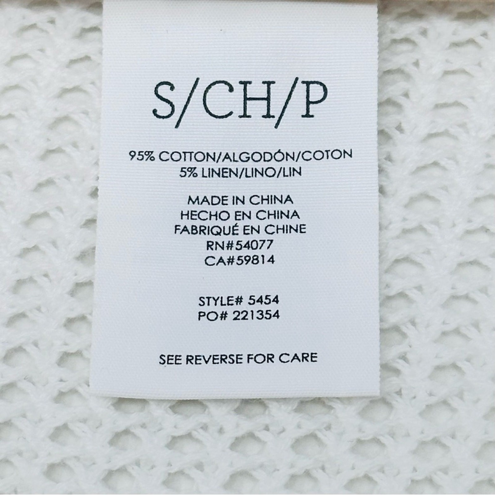 Cabi Breeze Open Knit Mesh Top Size Small Oversized White Minimalist Layer 5454