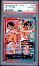 2026 ONE PIECE JAPANESE ST30-STARTER DECK EX LUFFY & ACE #001 LUFFY & ACE PSA 10