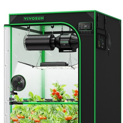 VIVOSUN Smart Pro 3x3ft Grow Tent Kit AW200SE AeroLight & AeroZesh T4 & Clip Fan