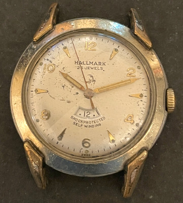 Vintage Hallmark Automatic Men's Watch Ticks Power Reserve Indicator 25 Jewels