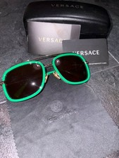 Gafas de sol de aviador Versace verdes unisex