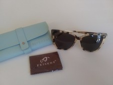 DIFF BECKY II CT-GR30P CREAM TORTOISE GREY POLARIZED Cat Eye Sunglasses