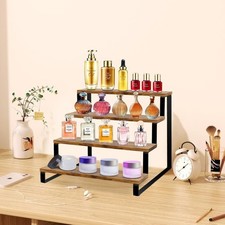 Wooden Display Rack, 4 Tier Perfume Rack Organiser, Food Display Rack. 