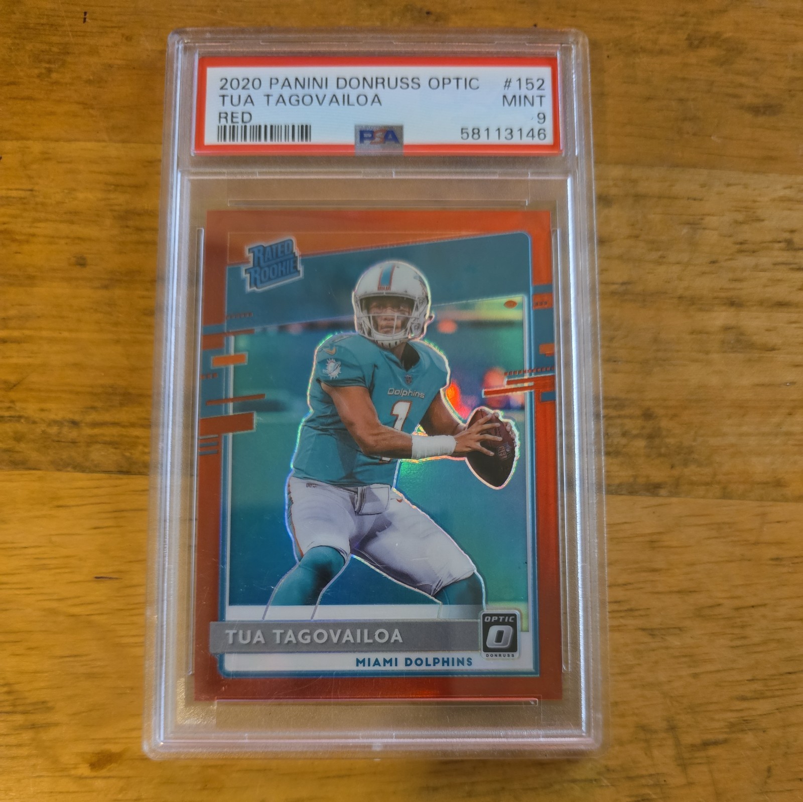 2020 Panini Donruss Optic - Rated Rookies Tua Tagovailoa #152 Red Prizm /99 (RC)
