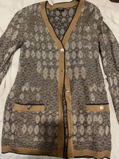 Chanel Egypt Multicolor Metallic Cardigan Size :50 ALTERED Smaller  Repaired