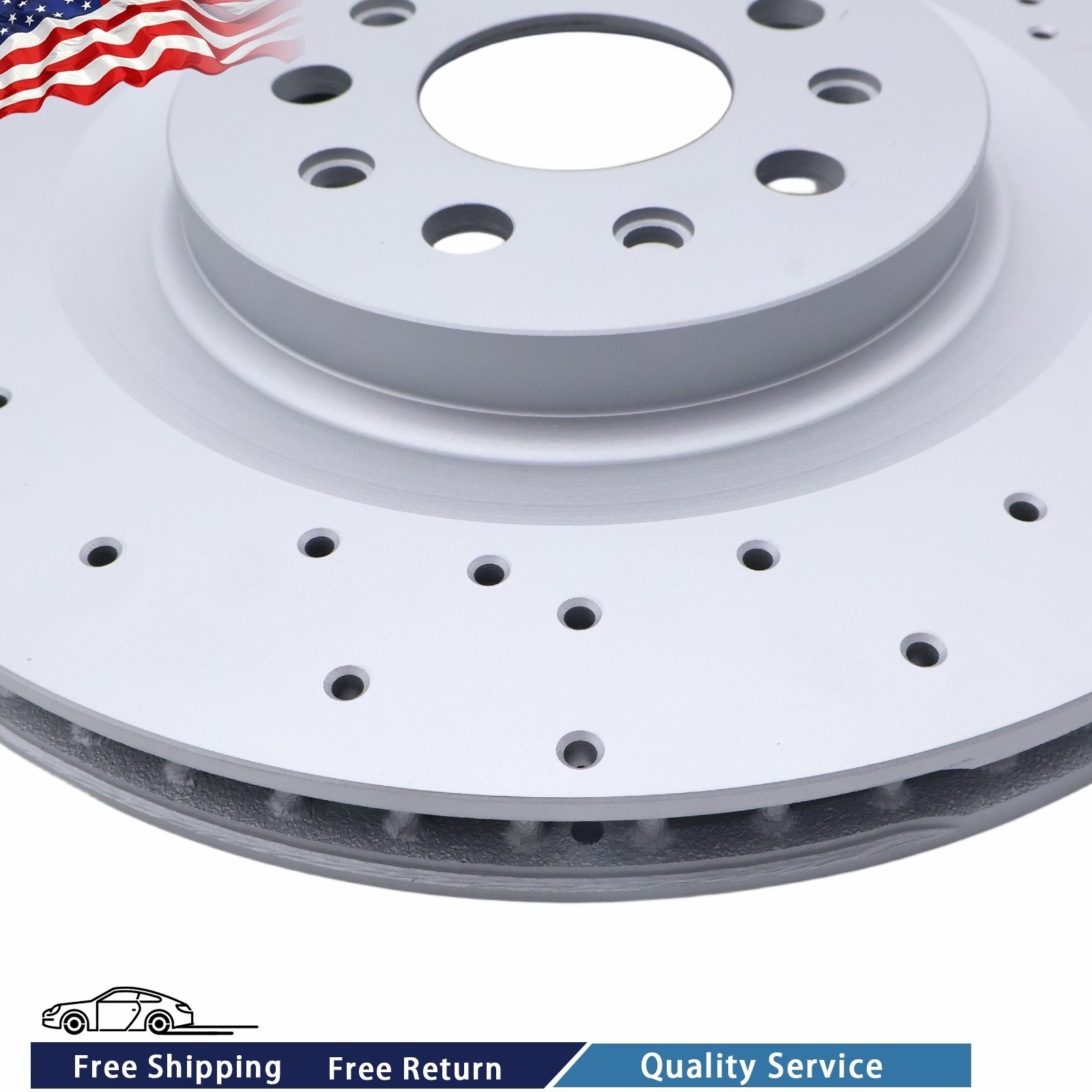 2X Floating Rear Discs 670035019 Fit Maserati Ghibli Quattroporte 17-21
