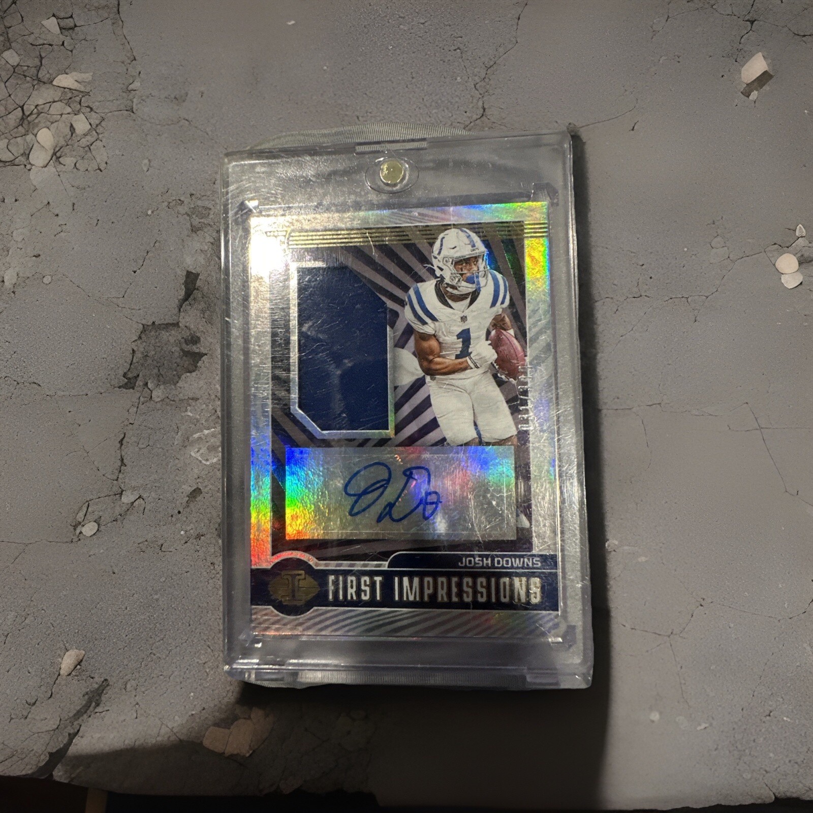 2023 Panini Illusions - First Impressions Auto Josh Downs #121 /399 (AU, MEM, RC