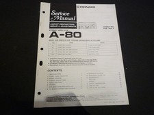 Manuale di servizio originale schema elettrico Pioneer A-80