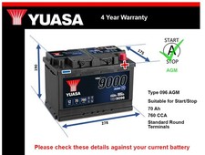 AGM Car Battery fits JEEP RENEGADE WRANGLER COMPASS CHEROKEE Stop Start