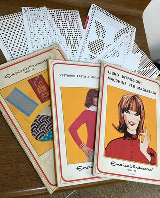 3 Manuali Cucito Empisal Knitmaster Libro Vestiatiario Maglia Maccchine Modelli