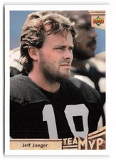 1992 Upper Deck #372 Jeff Jaeger Los Angeles Raiders