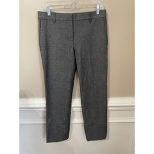 Ann Taylor Marisa Ankle Trousers Black Crosshatch Size 4 Career