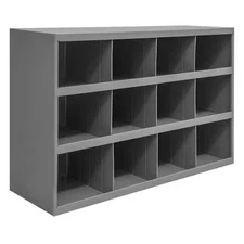 Durham Mfg 330-95 Pigeonhole Bin Unit, 12 Compartments, 12 In D X 23 7/8 In H X